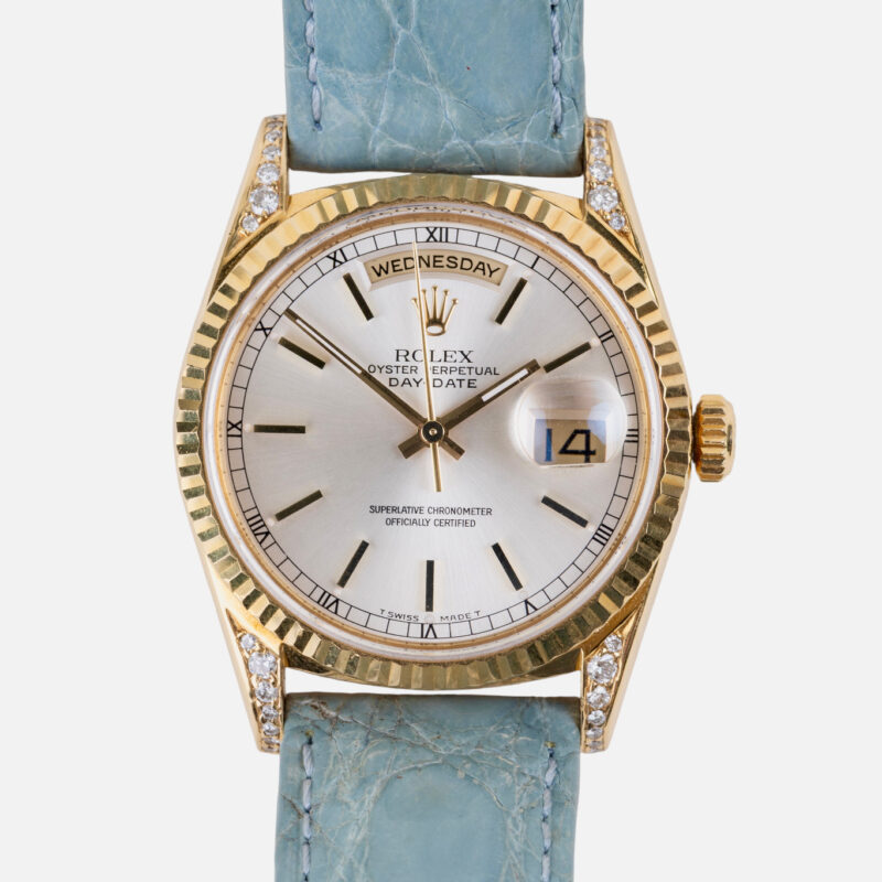 Preowned Rolex Daydate Yellow Gold Strap Watch 18238