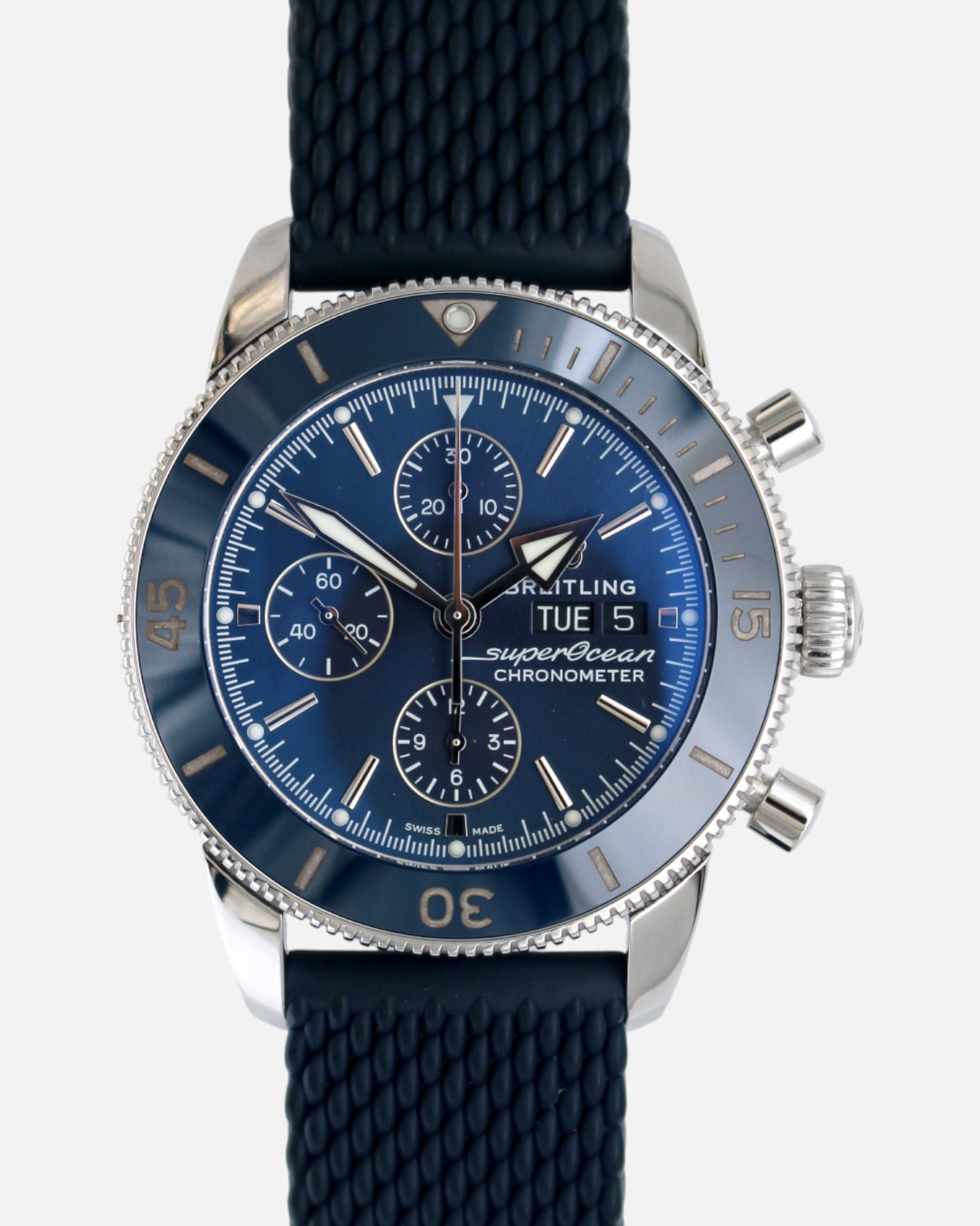Preowned Breitling Superocean Chronometer Blue Dial