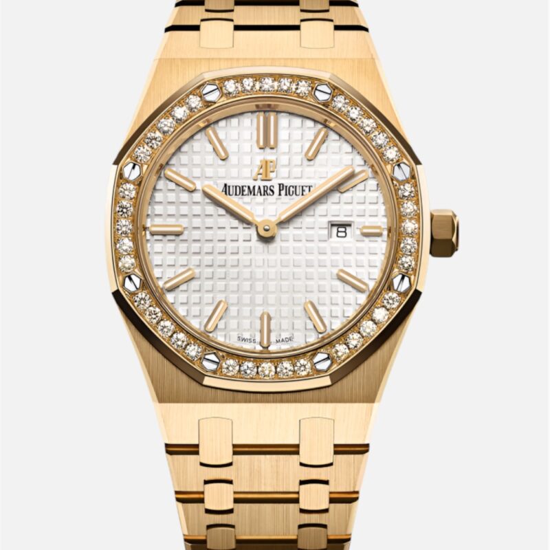 Audemars Piguet Ladies Yellow Gold watch with diamond bezel