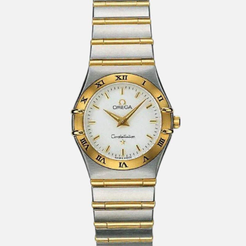 Omega constellation watch steel and gold small
