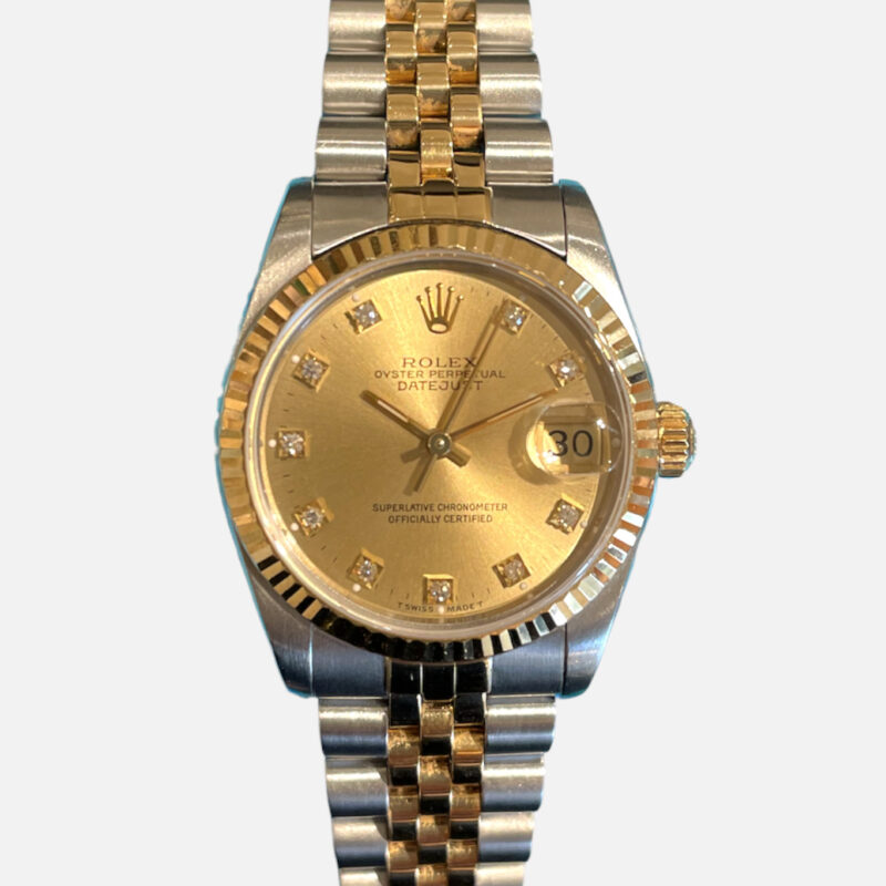 Rolex DateJust 31 Two Tone Jubliee Bracelet, Fluted Bezel Diamond Dial