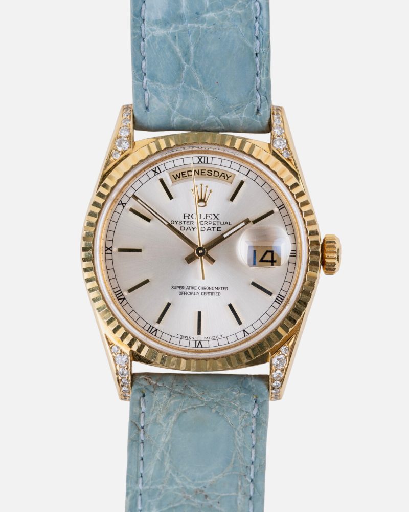 Preowned Rolex Daydate Yellow Gold Strap Watch 18238